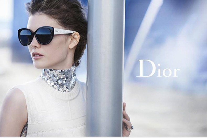 dior 迪奥 女士时尚金属太阳镜 rhl-gold-black-57-14-145-lnmr-833