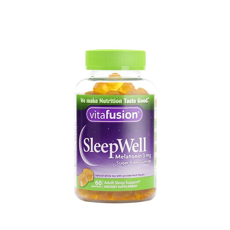 【临期21年1月】vitafusion 成人褪黑素助眠软糖 60粒